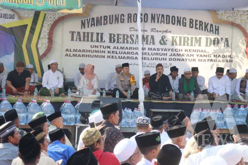Kapolres Bojonegoro AKBP Afrian Satya Permadi hadiri tahlil akbar dan doa bersama