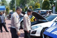 Tim evaluasi kualitas kendaraan dinas Kombespol Guno Pitoyo kunjungi Polres Gresik