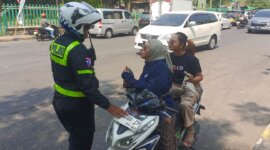 Satlantas Polres Gresik tilang pelanggar lalin