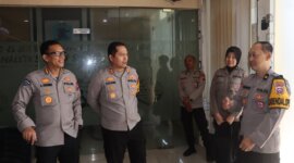Kapolres Nganjuk AKBP Henri Noveri Santoso terima kunjungan Kombespol Agusman Gurning