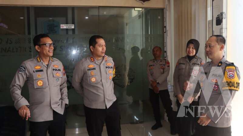 Kapolres Nganjuk AKBP Henri Noveri Santoso terima kunjungan Kombespol Agusman Gurning