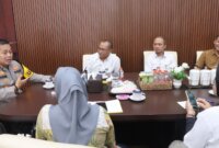 Kapolres Nganjuk AKBP Henri Noveri Santoso terima audiensi Bulog dan Dinas Pertanian