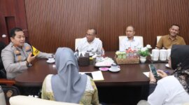 Kapolres Nganjuk AKBP Henri Noveri Santoso terima audiensi Bulog dan Dinas Pertanian