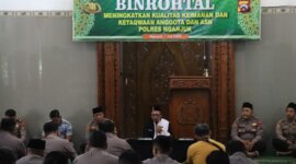 Polres Nganjuk Gelar Binrohtal