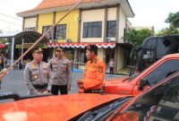 Kapolres Bojonegoro AKBP Afrian Satya Permadi saat Apel Siaga Bencana