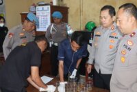 Kapolres Nganjuk AKBP Henri Noveri Santoso kunjungi Polsek Sawahan