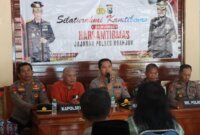 Kapolres Nganjuk AKBP Henri Noveri Santoso saat Silaturahmi Kamtibmas