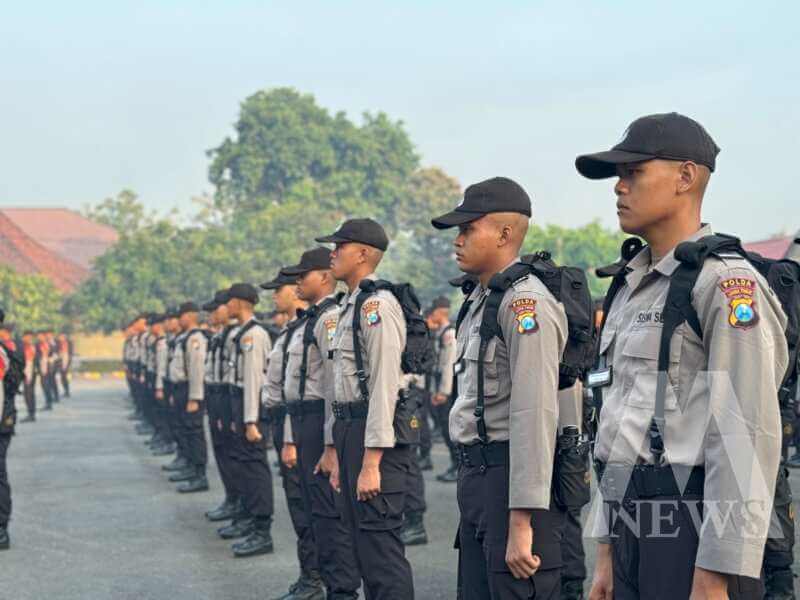 Lapangan Catur Prasetya SPN Polda Jatim dipenuhi calon Bintara Polri