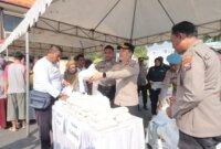 Kapolres Bojonegoro AKBP Afrian Satya Permadi saat acara GPM