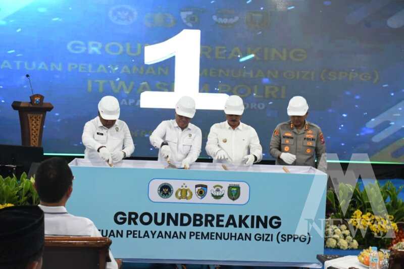 Polri Resmikan Groundbreaking SPPG di Madiun