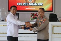 Wakapolres Nganjuk Kompol Andria Diana Putra gelar Coaching Clinic Bidlabfor Polda Jatim