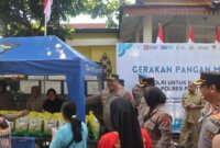 Kapolres Pasuruan AKBP Jazuli Dani Iriawan saat gelar Gerakan Pangan Murah