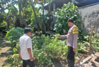 Bhabinkamtibmas Polres Nganjuk cek lahan Warga