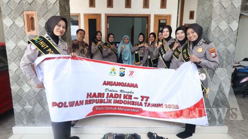 Polwan Polres Nganjuk anjangsana ke purna Polri