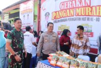 Kapolres Nganjuk AKBP Henri Noveri Santoso bersama Forkopimda gelar Gerakan Pangan Murah