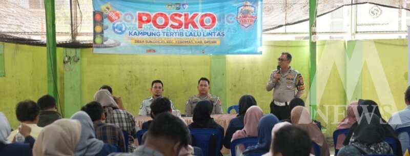 Satlantas Polres Gresik gelar Kampung Tertib Lalulintas