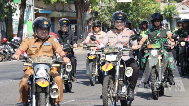 Forkopimda Nganjuk Patroli Skala Besar