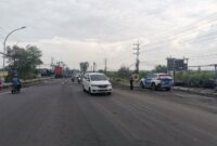 Satlantas Polres Gresik tindak truk langgar jam operasional