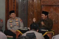 Kapolres Nganjuk AKBP Henri Noveri Santoso saat acara Binrohtal