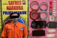 Tersangka pengedar Narkoba dibekuk Polisi beserta barang buktinya