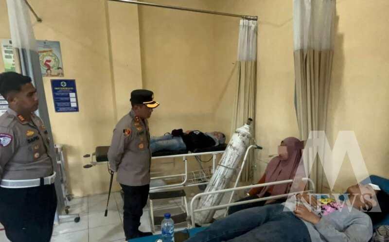 Kapolres Probolinggo AKBP M. Wahyudin Latif sambangi korban Laka Bus