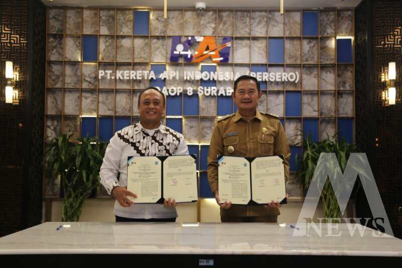KAI Daop 8 Surabaya dan Pemkab Lamongan lakukan MOU