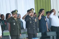 Wakapolres Gresik Kompol Danu Anindhito Kuncoro Putro saat upacara Harhubnas 2025