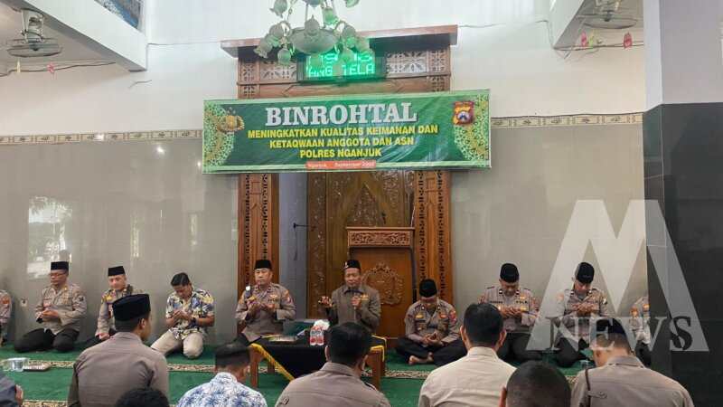 Polres Nganjuk Gelar Binrohtal