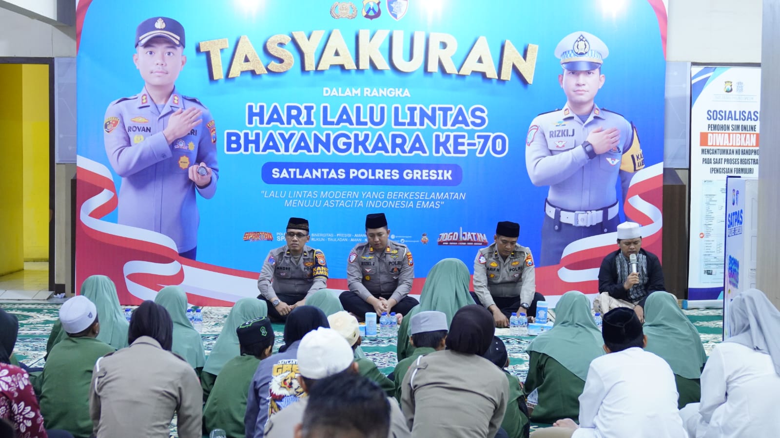 Satlantas Polres Gresik gelar tasyakuran HUT Lalulintas ke-70