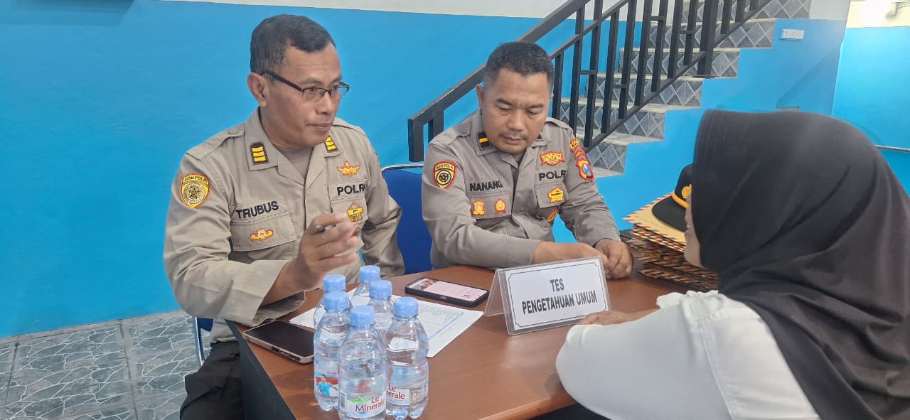 Polres Nganjuk saat tes rekrutmen karyawan SPPG