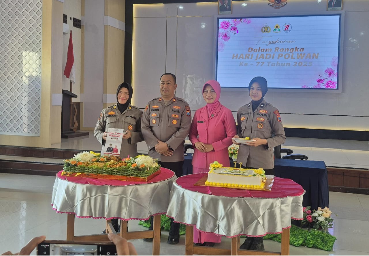 Wakapolres Nganjuk Kompol Andria Diana Putra saat gelar tasyakuran