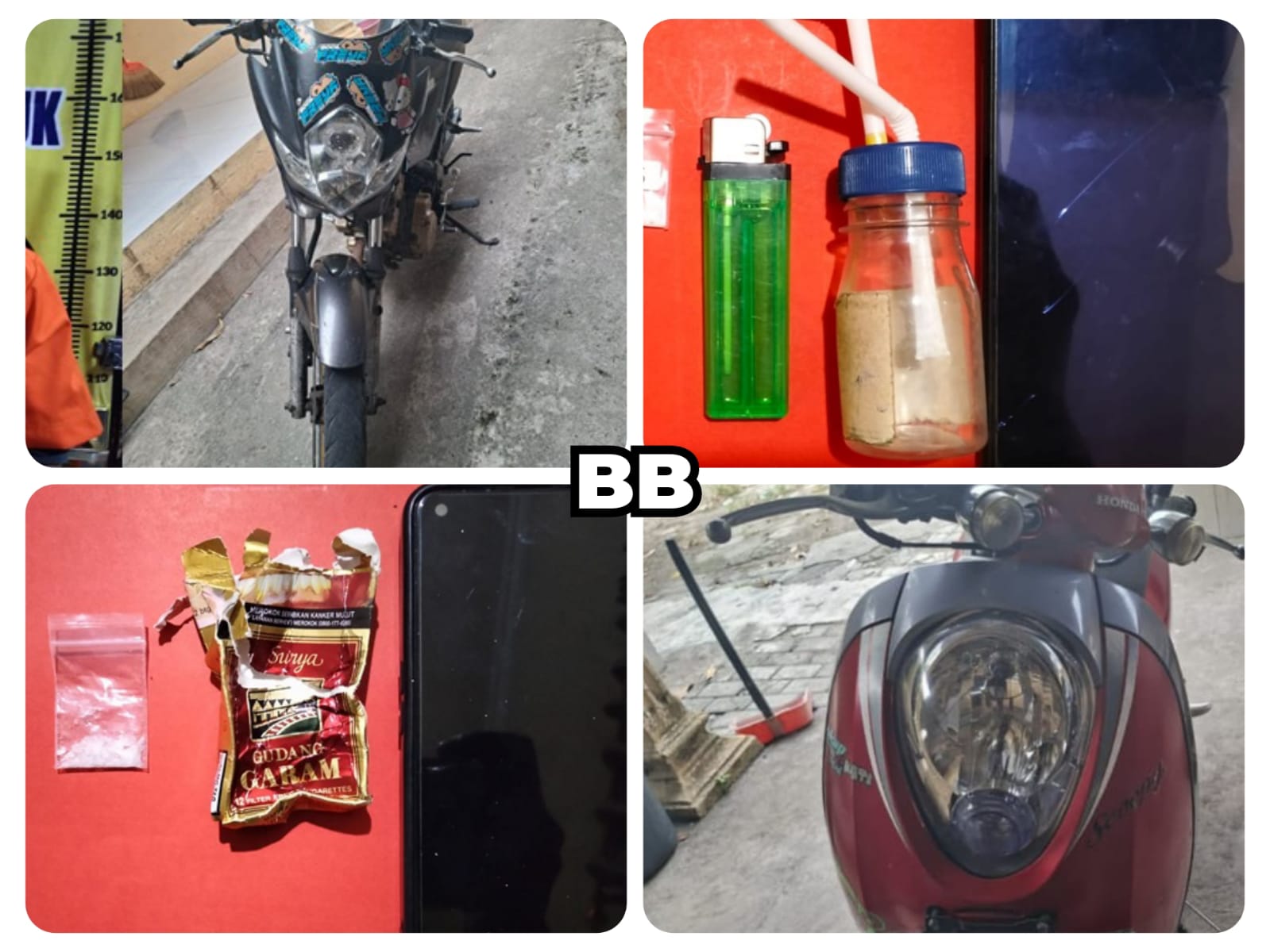 Pelaku diamankan Polisi beserta barang buktinya