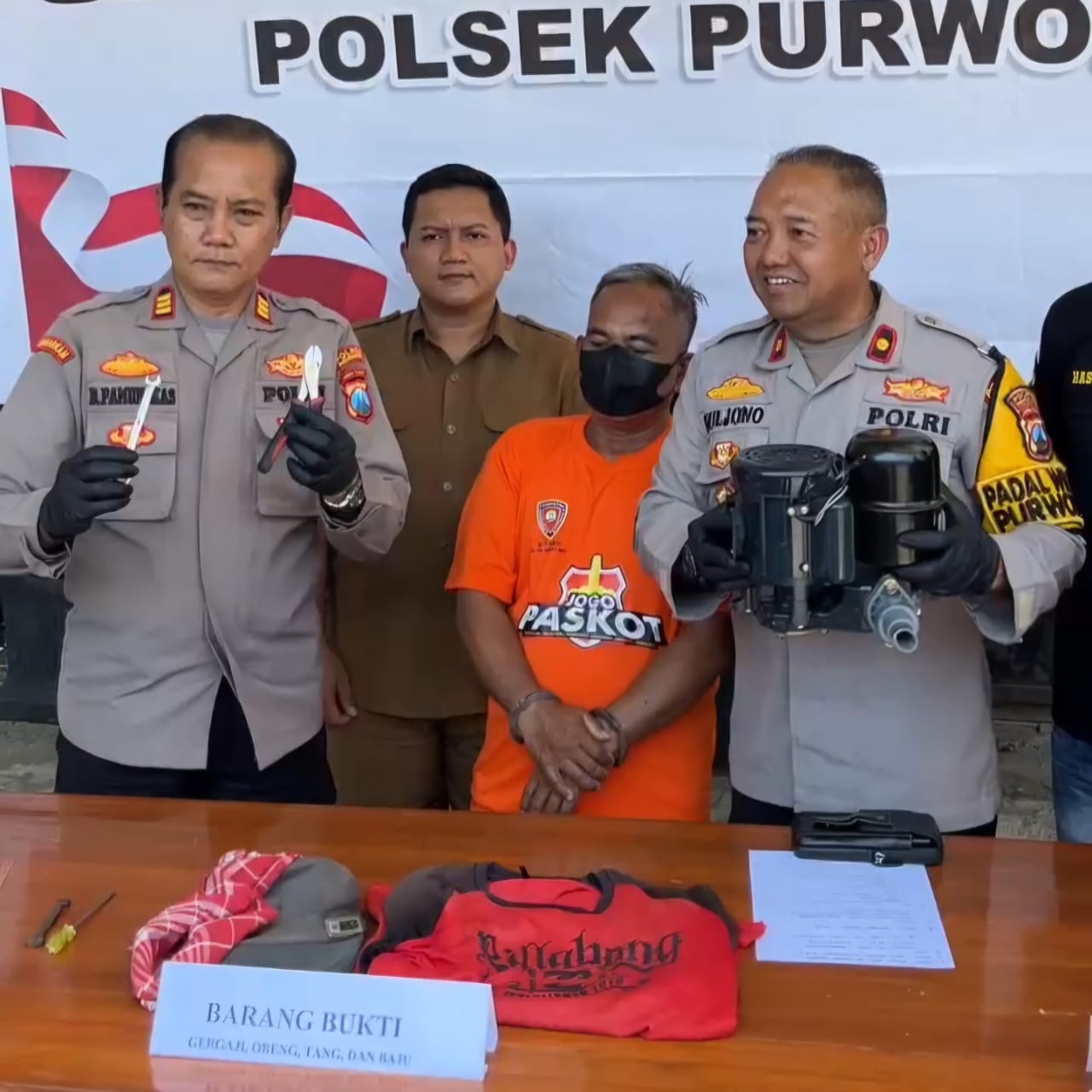 Kapolsek Purworejo Kompol Moljono ungkap pencurian pompa air