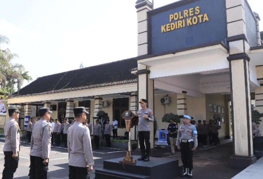 Kapolres Kediri Kota AKBP Anggi Saputra Ibrahim pimpin pengukuhan Pamapta