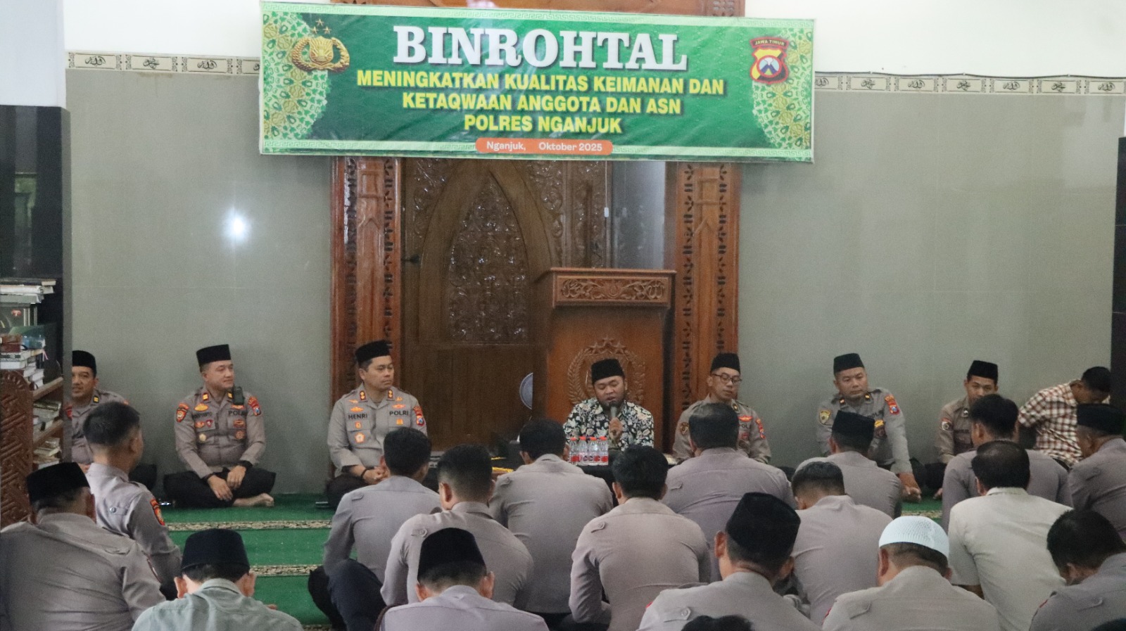 Polres Nganjuk Gelar Binrohtal bersama Ulama Kamtibmas