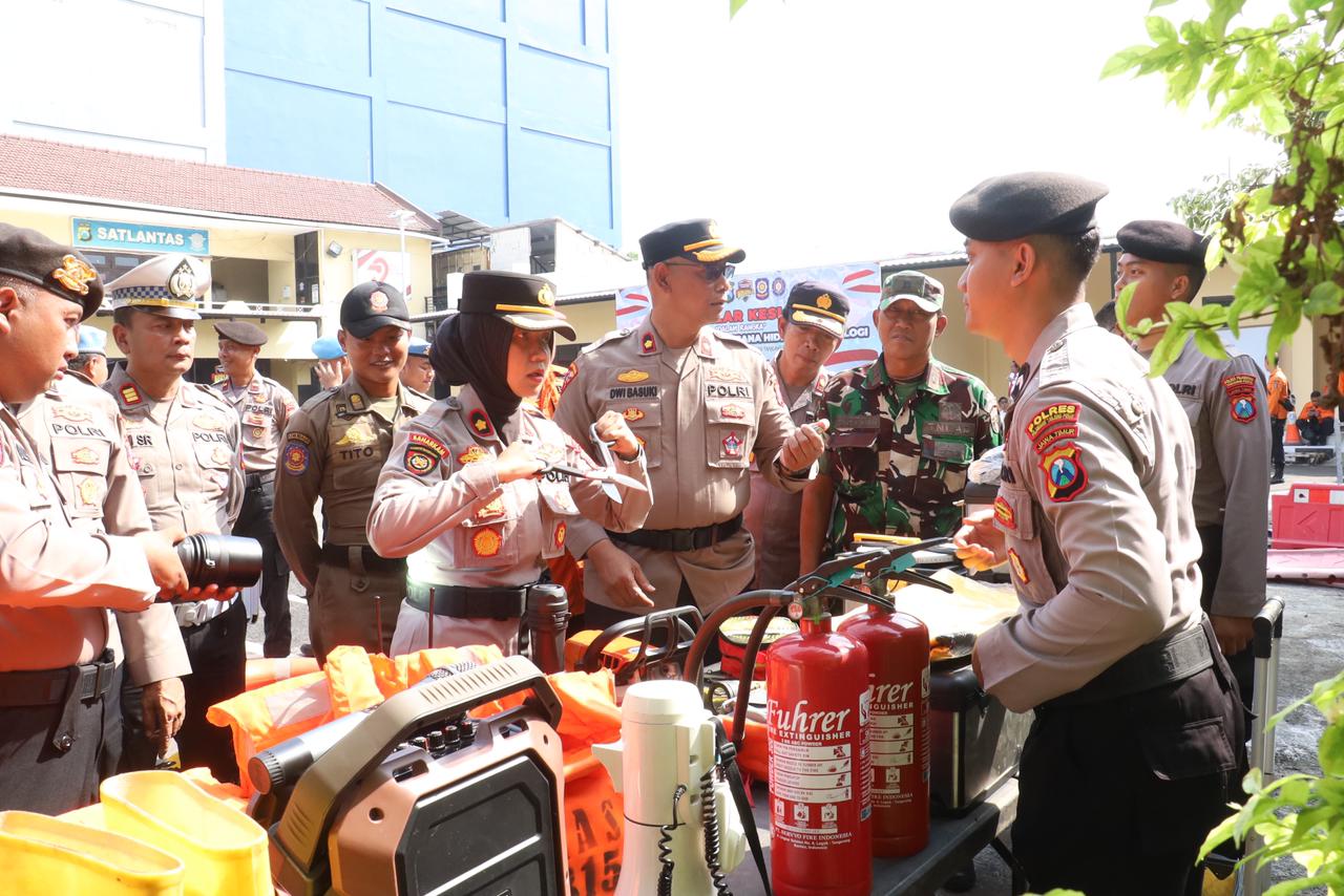 Polres Pelabuhan Tanjung Perak gelar Apel Siaga Bencana