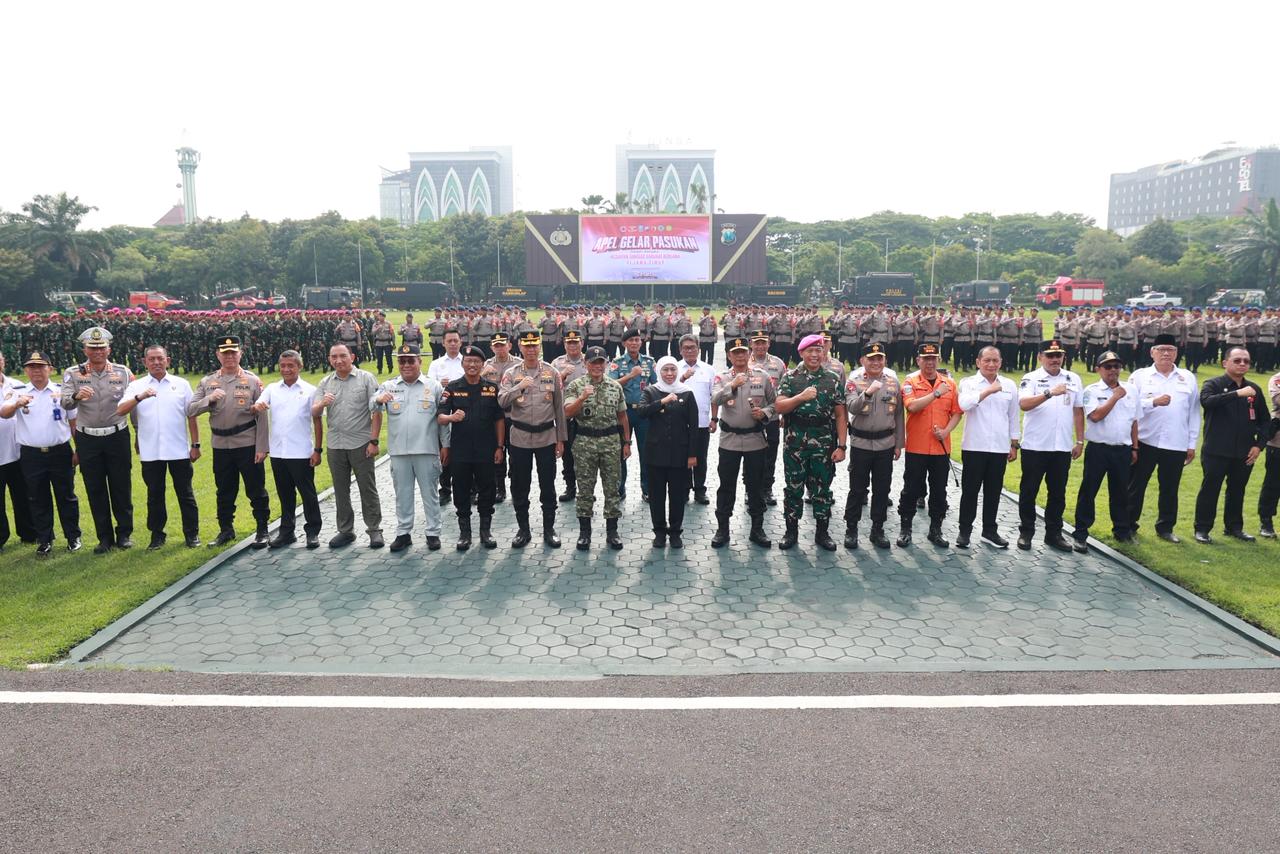 Polda Jatim dan Forkopimda Gelar Apel Siaga Bencana Hidrometeorologi