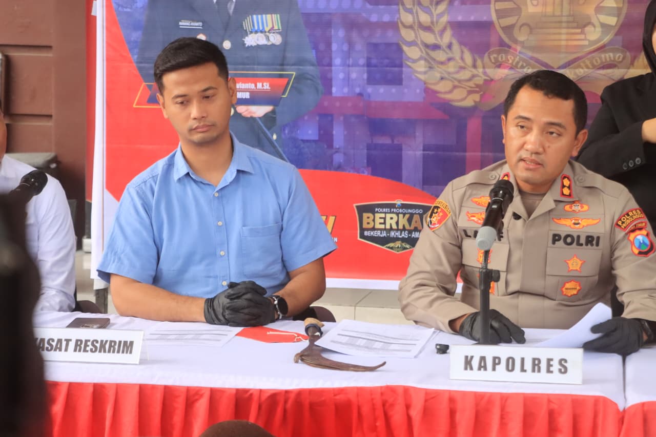 Kasatreskrim Polres Probolinggo dampingi Kapolres Probolinggo AKBP M. Wahyudin Latif