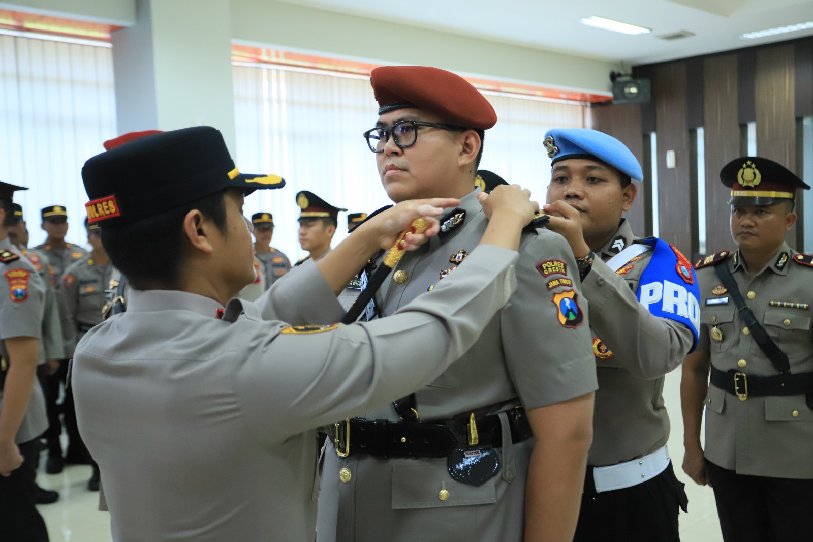 Kapolres Gresik AKBP Rovan Richard Mahenu gelar sertijab PJU