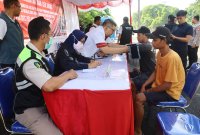 Satresnarkoba Polres Pelabuhan Tanjung Perak Surabaya gelar cek kesehatan gratis 