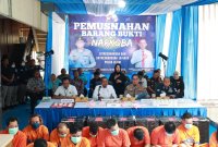Ditresnarkoba Polda Jatim gelar pemusnahan barang bukti