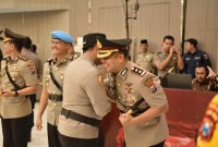 Kapolres Gresik AKBP Ramadhan Nasution saat sertijab di Polda Jatim