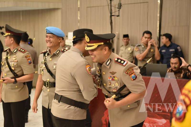 Kapolres Gresik AKBP Ramadhan Nasution saat sertijab di Polda Jatim