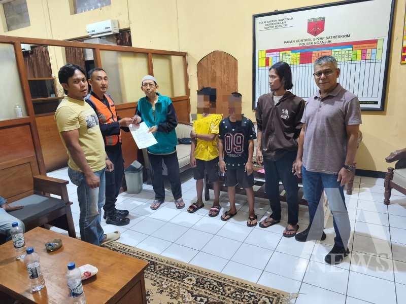 Proses mediasi Polres Nganjuk dan PT KAI Daop 7 tuntaskan kasus pelemparan kaca KA