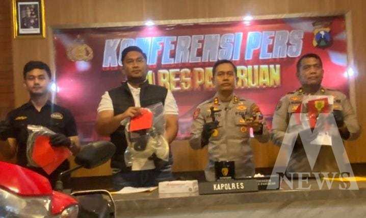 Kapolres Pasuruan AKBP Harto Agung Cahyono ungkap kasus Curanmor