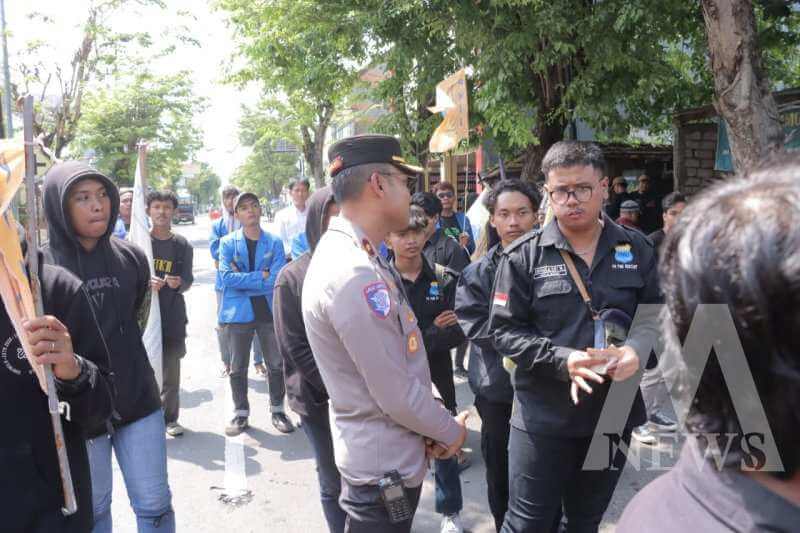 Polres Lamongan beri pengamanan Unras PC PMII