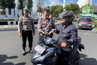 Satlantas Polres Lumajang sosialisasi dalam rangka operasi keselamatan Semeru