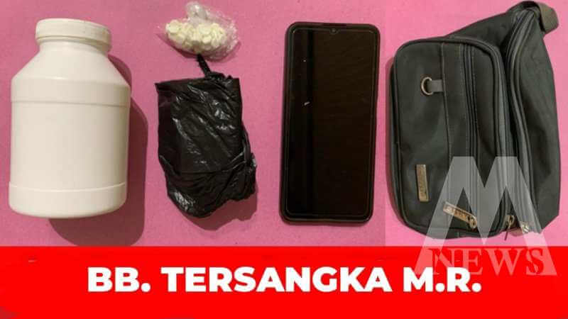 Tersangka diamankan Polisi beserta barang buktinya