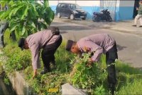 Polsek, Koramil dan Kecamatan Kalitidu kerja bakti