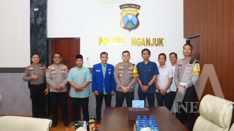Kapolres Nganjuk AKBP Suria Miftah Irawan terima kunjungan PC PMII